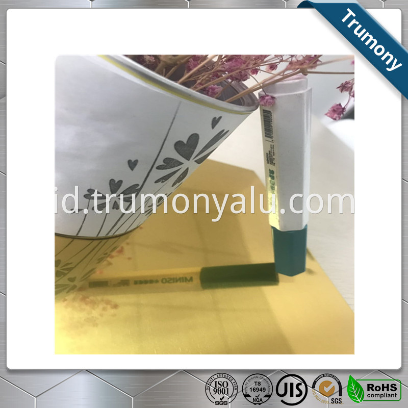 Acp Golden Aluminum Mirror Composite Plate